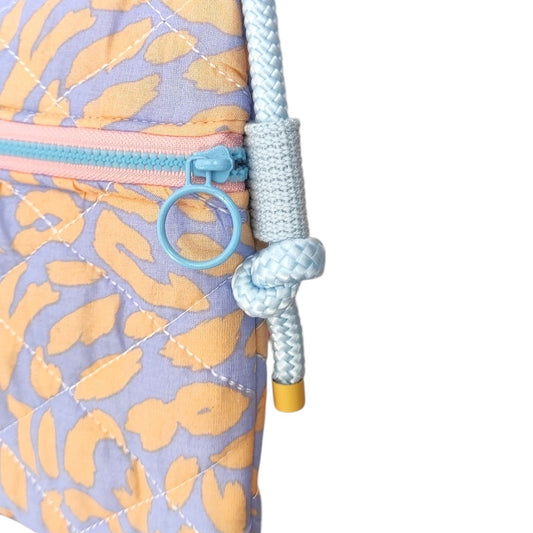 Sac Mini Léopard Mauve Bleuté
