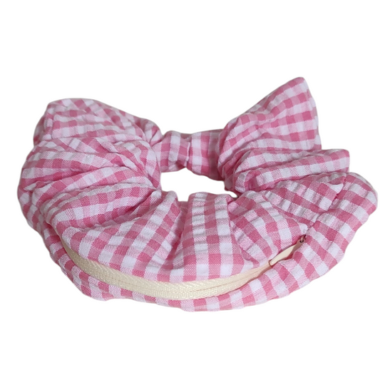 Chouchou pochette • Vichy rose