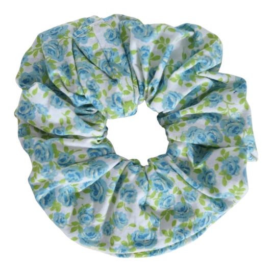 Chouchou pochette • Fleurs bleues