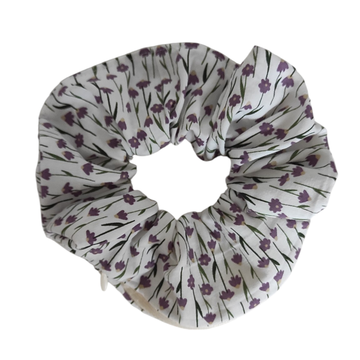Chouchou pochette • Fleurs bordeaux