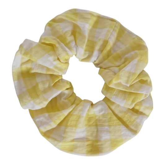 Chouchou pochette • Carreaux jaunes
