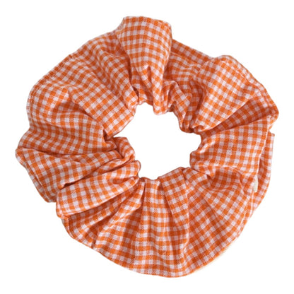Chouchou pochette • Carreaux oranges