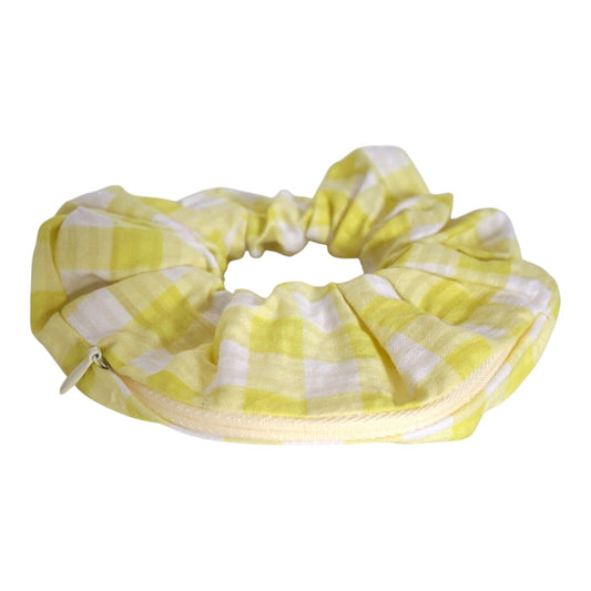 Chouchou pochette • Carreaux jaunes