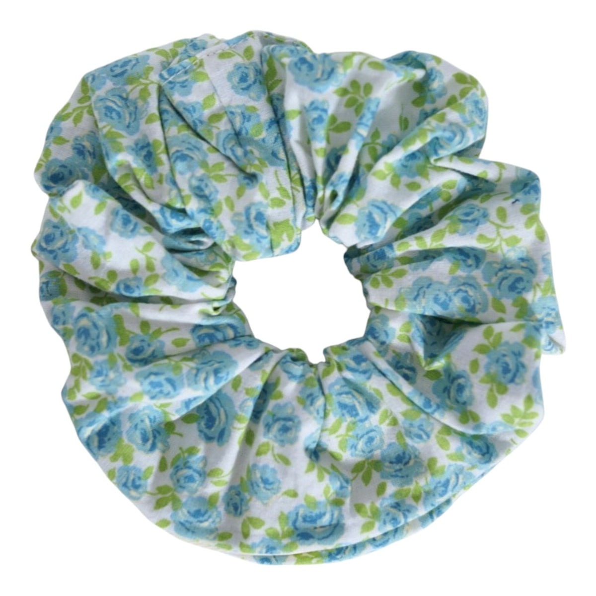 Chouchou pochette • Fleurs bleues
