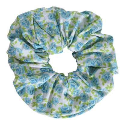 Chouchou pochette • Fleurs bleues