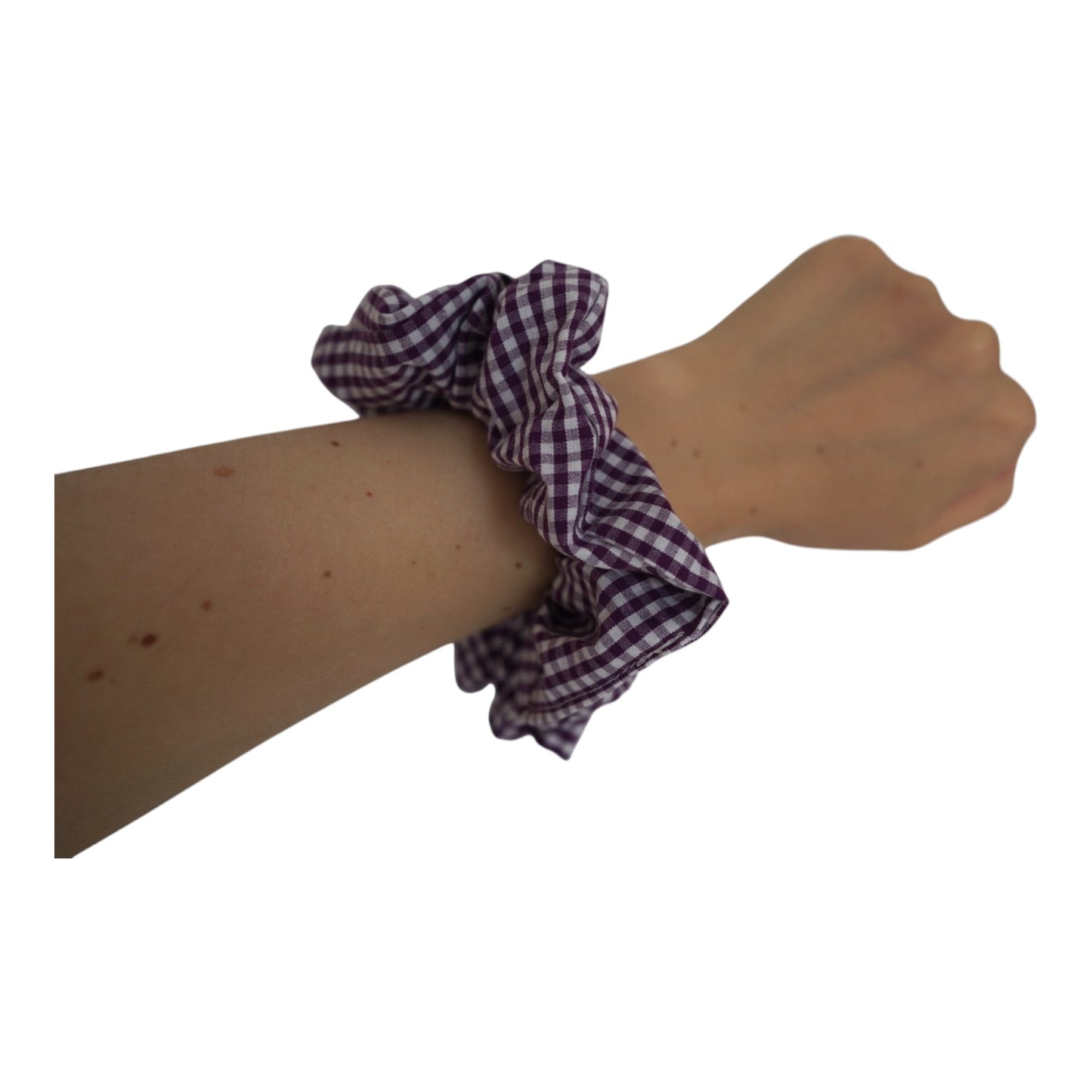 Chouchou pochette • Carreaux violets