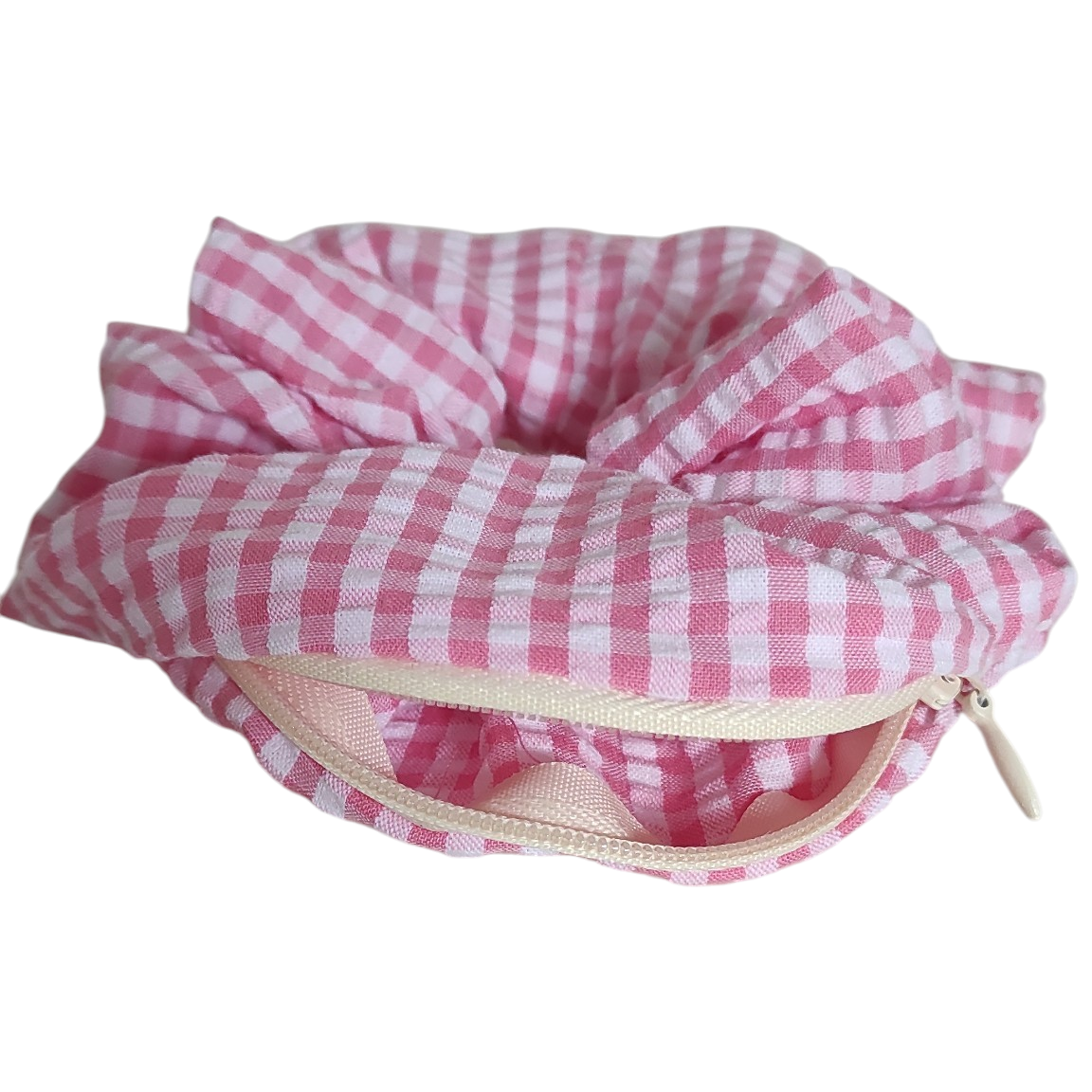 Chouchou pochette • Vichy rose