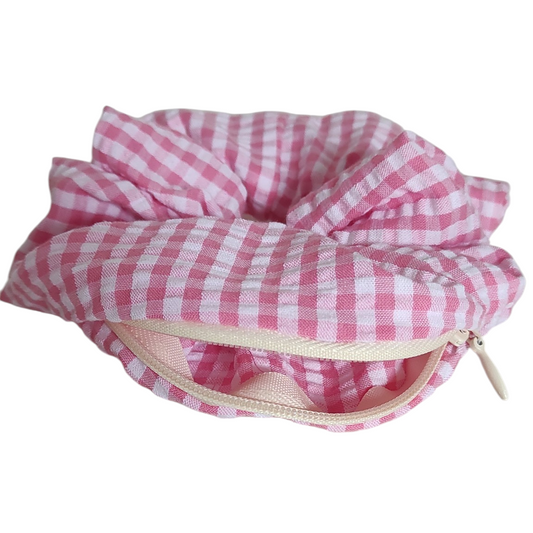 Chouchou pochette • Vichy rose