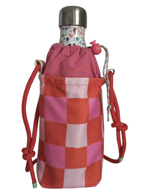 Pochette gourde - rose/orange