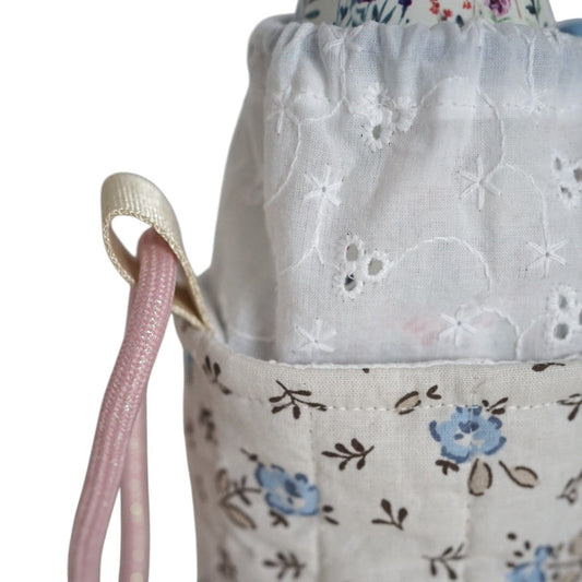 Pochette gourde - petites fleurs